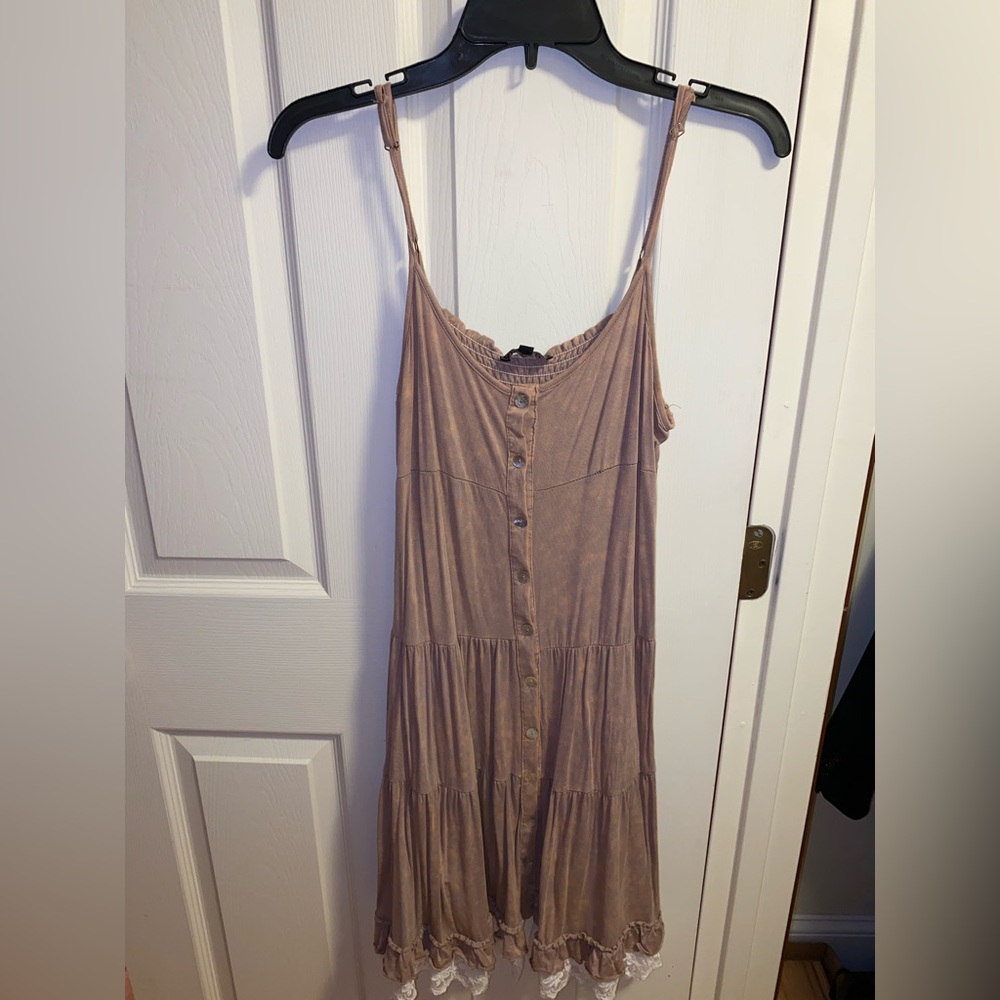 Boutique beige mini dress